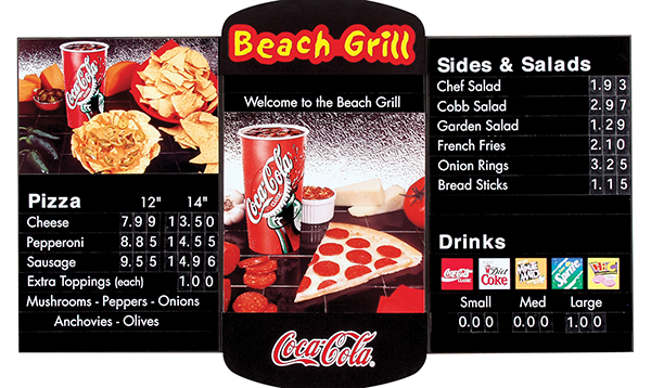 Indoor Signs, Menu Boards, Window Displays, POP