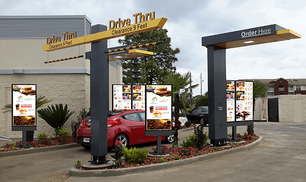 McDonald's delivers digital signage at the drive thru